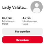 Profilbild Pinterest mit Interessenten